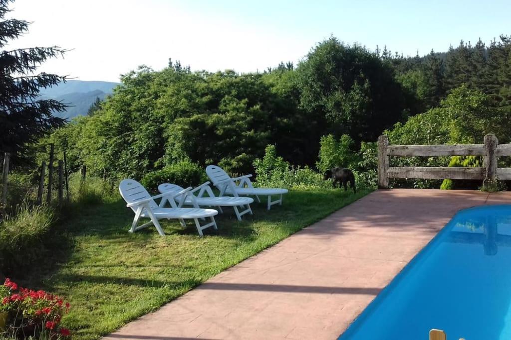 Caserio Vasco Con Piscina Y Barbacoa Orozko Exterior photo